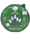 Holiday Time 240 Cool White Led Dome Lights With Green Wire On Reel Nip New. Price: $40.84.