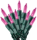 Holiday Pride Pink Lights With Green Wire - 100 Count Christmas Tree Lig... New. Price: $21.00.