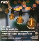 Feit Electric 50' Led String Light With Bulbs + 2 Spare - New. Price: $26.99.