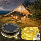 Solar Camping String Lights 39.4FT, 4-IN-1 Waterproof Led Tent Lantern, 8 Modes New. Price: $26.74.
