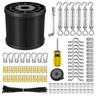 Nereus String Light Hanging Kit With 250 Ft Vinyl Coated 304 Stainless Steel ... New. Price: $93.98.
