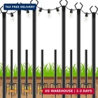 Ahrlhr 6 Pack String Light Poles, Outdoor 10 Ft Forked Metal New. Price: $94.39.