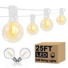 25FT Led Outdoor String Lights, G40 Globe Patio Waterproof With... New. Price: $29.49.