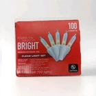 100 Clear Light Set Make The Season Bright Indoor/outdoor 20FT White Wire New. Price: $11.99.