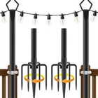 Ailbton 2 Pack 10FT String Light - Backyard Lawn Pole, Black New. Price: $48.99.