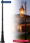 79" Textured Black Cast Aluminum Lamp Post With Surface Mount Base & 2.36" Fit New. Price: $189.69.
