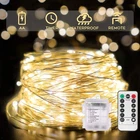 Suddus Fairy Lights Battery Operated With Remote, 33FT 100LED, Warm White New. Price: $14.75.