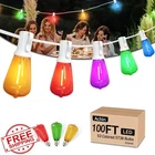 Achin 100FT Patio String Lights Multicolor ST38 Bulbs Shatterproof New. Price: $94.99.