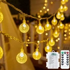 Minetom Crystal Globe String Lights Battery Operated - 17 Ft 30 Led Fairy New. Price: $11.99.