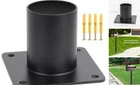 Heavy Duty 3" Pier Mount Adapter For Surface Posts, Outdoor Black Metal New. Price: $46.06.