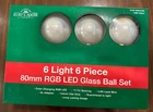 Kurt S. Adler UL1911 80MM Rgb Led Glass Ball Light Set, 6 New. Price: $47.99.