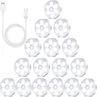 Hortsun 16 Pcs Led Rechargeable Motion Sensor Lights Powered Usb Smart Stair Clo New. Price: $47.23.