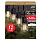 Light Your Patio All Summer - Feit S14 Led Bulbs 15000 Hour Life 12PK New. Price: $46.99.