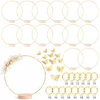 14 Pack Floral Hoop With Stand Led Fairy Lights 8 Inch Metal Rings For Diy New. Price: $52.28.