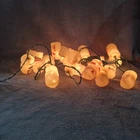 Tiki String Lights 8' Long Hawaiian Style Luau Bar Pool Party Blow Mold Set 2 Used. Price: $39.99.