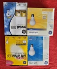 New Ge 100W Extra Soft White Reveal 3-WAY Light Bulbs A19 Nos 14 Pcs Total. Price: $94.99.