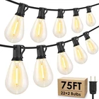Larkvue 75FT Led Outdoor String Lights S11 Dimmable Patio Light, With 22+2 Wa... New. Price: $36.24.