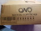 Ono 17.3FT Colored Outdoor String Lights With 12 Bulbs 10C-RGB Open. Price: $39.99.