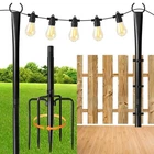 2 Pack 10FT Lighting Hanging Pole For Outside, Waterproof Hardened Metal Outd... New. Price: $41.55.
