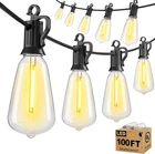 Outdoor String Patio Lights, 100FT ST38 Shatterproof Dimmable Waterproof New. Price: $61.99.