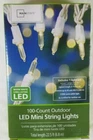 Mainstays Warm, White Light Wire 100 Count Outdoor Mini Led 21' Christmas New. Price: $15.97.