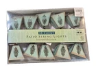 Set Of 10 Vintage Indoor/outdoor Metal Fern Design Patio String Lights New Nib. Price: $10.95.