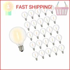 Romasaty 25 Pack G40 Led Replacement E12 Screw Base Globe Light Bulbs F New. Price: $17.52.