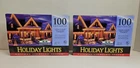 2-PACK 100-LIGHT Icicle Set Holiday White Cord Indoor Outdoor Used. Price: $21.99.