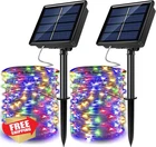 Josmega Pack Solar Fairy Lights 66FT 200LED Multicolor Outdoor Waterproof New. Price: $34.99.