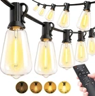 Outdoor String Led Patio Lights 50FT Remote Dimmable Shatterproof Bulbs New. Price: $38.79.