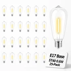 25 Pack ST40 Led Replacement Bulbs, Shatterproof Vintage Edison For Out... New. Price: $29.74.