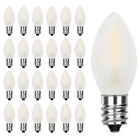 Cbebew 25 Pack C7 Led Frosted White Light Bulbs, Vintage New. Price: $18.69.