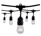Bulbrite Outdoor/indoor 30 Ft. Plug-in S14 Incandescent Black String Lights New. Price: $21.99.