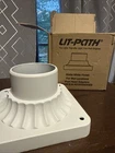 Lit-path Outdoor Post Light Mounting Base Pier White Open. Price: $12.99.