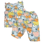 Kids Lucky Day Bear Print Pajama Pj Set Xxl Sage Green Orange 2PC Quirky Pre-owned. Price: $14.40.