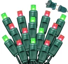 Lamphome 50L String Lights Led Christmas 6" Spacing,green Wire, Red And New. Price: $22.01.