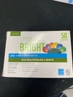 Bright Indoor/outdoor Led 50 Set Multicolored Lights 11.5 Ft Patio Holiday New. Price: $7.13.