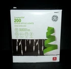 Ge Constanton 200 Icicle-style Lights, Warm White, Wire, New In Box.. Price: $17.98.
