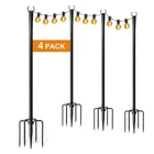 4 Pack 10FT String Poles For Outside, Thickened Metal Lights Hanger Pol... New. Price: $87.89.