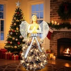 5FT Lighted Christmas Angel With 150 Led Lights, Outdoor Glittered 3D Pre-lit New. Price: $123.99.