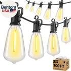 Outdoor String Patio Lights, 100FT ST38 Shatterproof Dimmable Waterproof New. Price: $57.74.