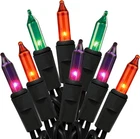 Multi Color Halloween String Lights, Dark Purple, Green, Orange Bulbs - 100 Coun New. Price: $15.95.