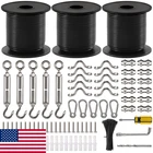 Guattine 300FT Nylon Coated Stainless Steel String Light Hanging Kit Cable Acces New. Price: $76.56.