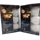 2 Pack Hampton Bay 11 Ft Led Natural Fiber Mini Bulb String Lights 10 Head New. Price: $44.99.