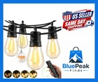 Byguq Outdoor String Lights Led Patio-light 100FT Outside Waterproof Dimmable New. Price: $41.87.