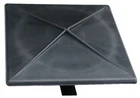 Deltech Manufacturing 5" Square Light Pole Top Cap- Black Plastic New. Price: $8.75.
