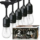 Sunthin 2 Pack 48FT Outdoor String Lights With 11W Dimmable Edison Bulbs For ... Open. Price: $79.00.
