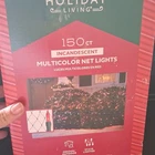 Holiday Living 150CT Incandescent Multicolor Net Lights Indoor/outdoor 4FT X 6FT Open. Price: $16.15.