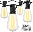 Outdoor String Lights Waterproof, 50FT Patio With 26 ST38 Edison Bulbs New. Price: $30.67.