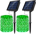 Josmega 2 Pack Solar Powered Fairy String Lights Outdoor 33 Feet, Green New. Price: $25.89.